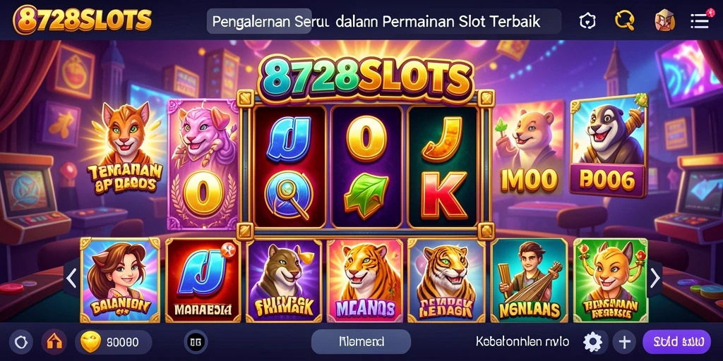 Tampilan gameplay Slot yang menarik dari 8728SLOTS dengan berbagai tema.