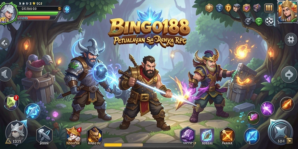Tampilan menarik gameplay RPG BINGO188 dengan pertempuran seru.