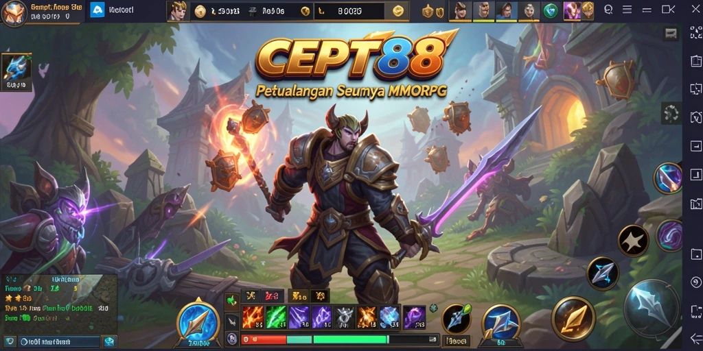 Screenshot gameplay CEPAT88 menunjukkan aksi seru di dunia MMORPG.