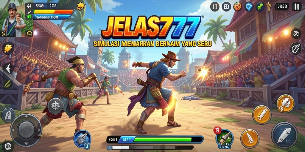 Tangkapan layar menunjukkan momen gameplay seru dalam JELAS777.