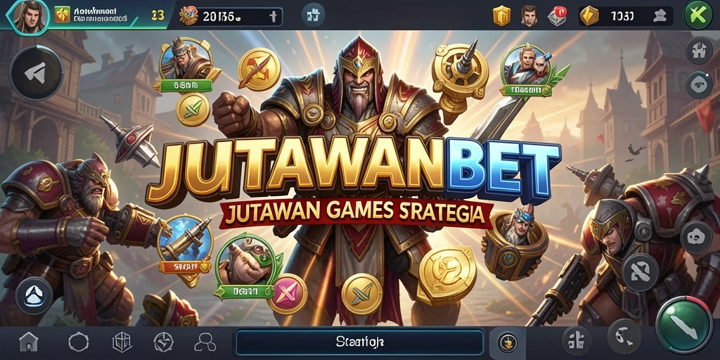 Screenshot utama JUTAWANBET menampilkan gameplay strategi yang menarik.