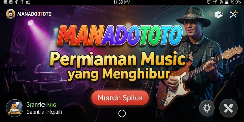 Screenshot utama MANADOTOTO menampilkan gameplay musik yang seru.
