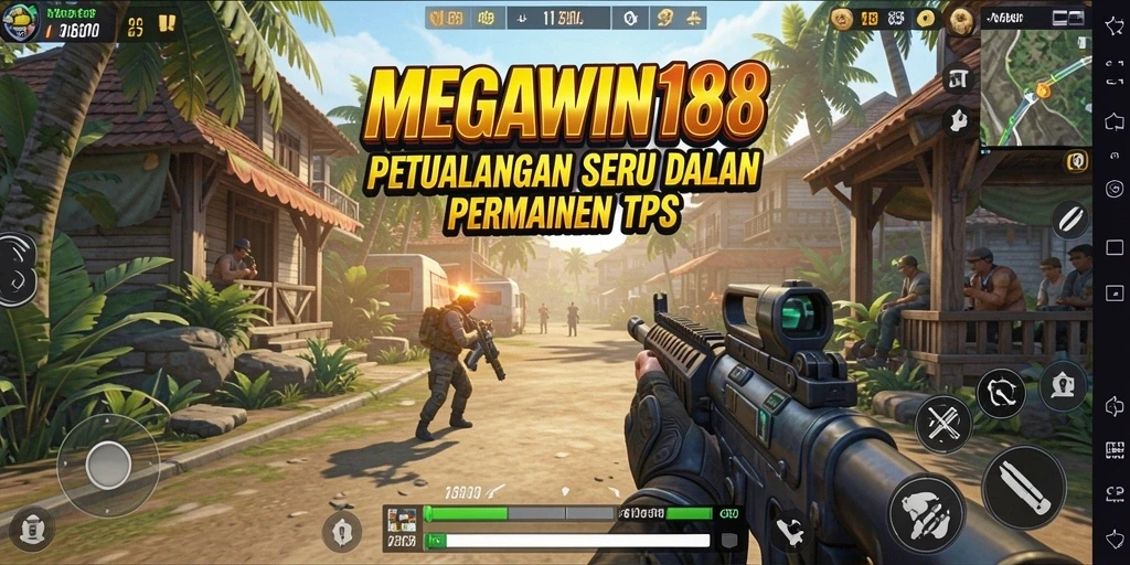 Tampilan gameplay seru dari MEGAWIN188 dalam aksi TPS.