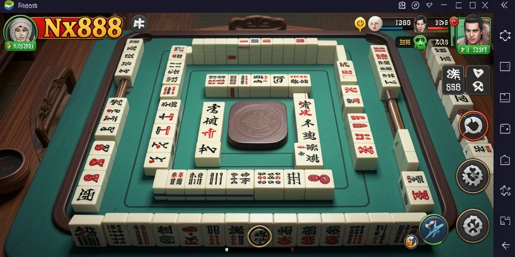 Screenshot gameplay NX888 yang menunjukkan aksi seru Mahjong.
