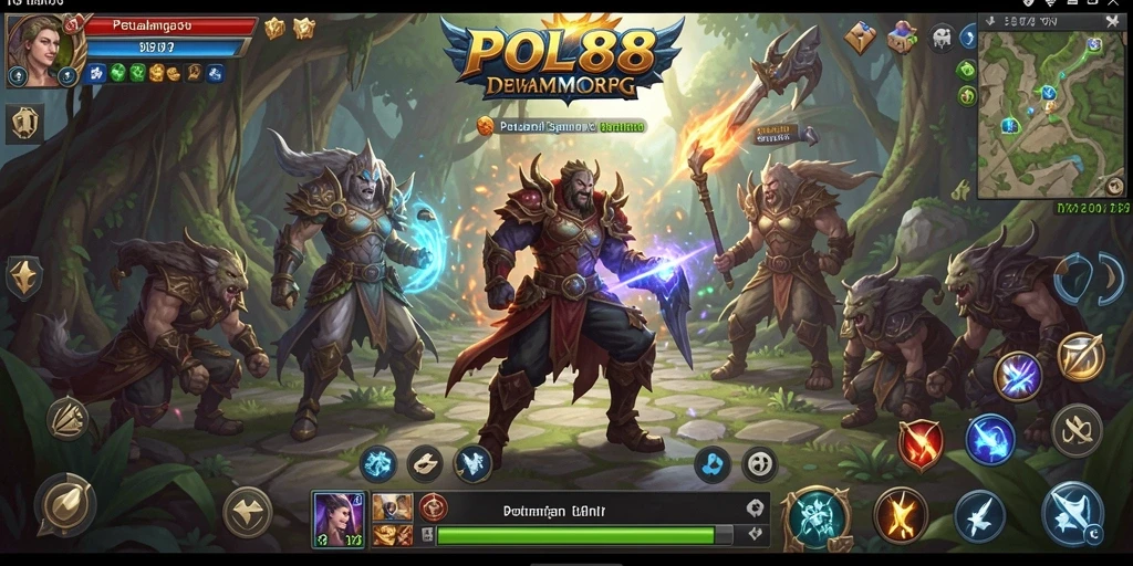 Tangkapan layar POL88 menampilkan aksi seru dalam dunia MMORPG.