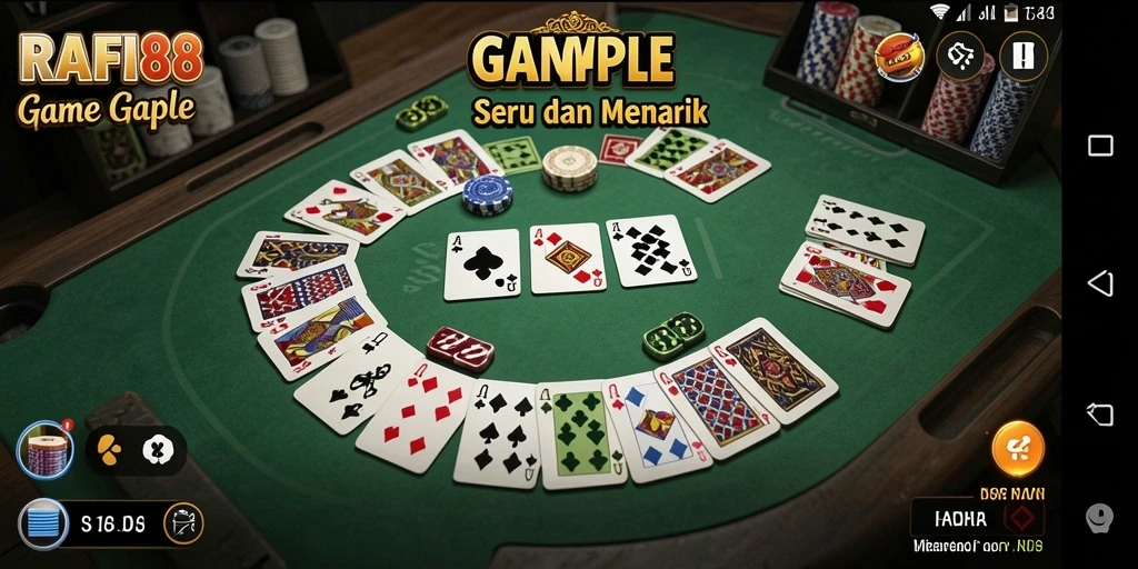 Tampilan gameplay seru di RAFI88 saat bermain Gaple.
