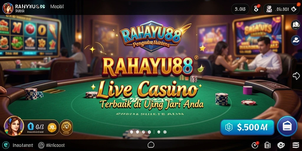 Tampilan gameplay seru di aplikasi Live Casino RAHAYU88.