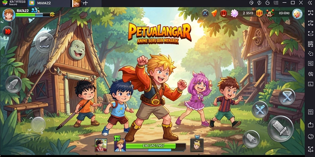 Tampilan gameplay RAYA22 yang menarik dan penuh warna.