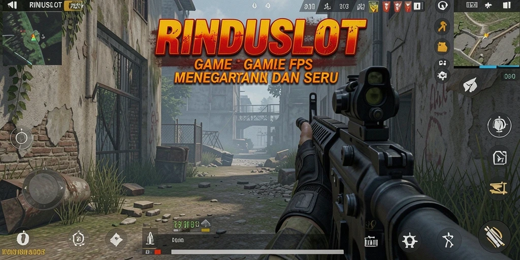Tangkapan layar gameplay RINDUSLOT dengan aksi tembak menembak yang seru.