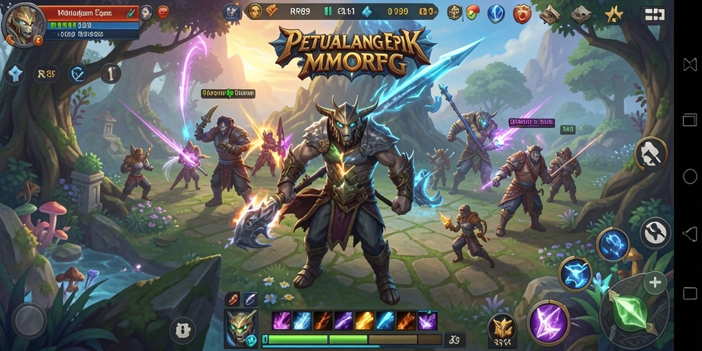 Tangkapan layar gameplay RR89 menampilkan aksi seru dalam dunia MMORPG.