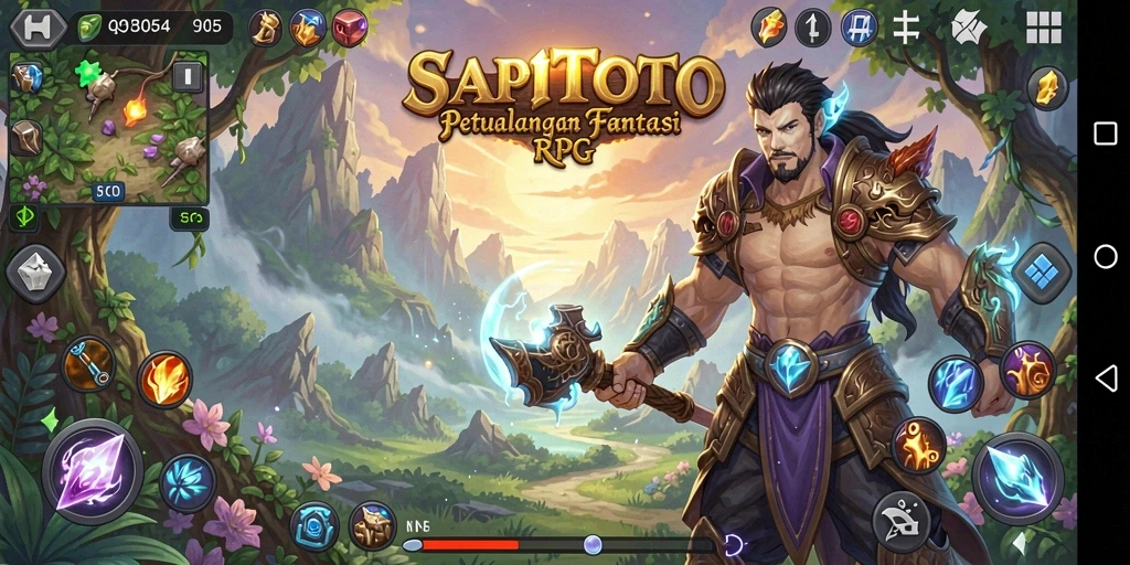 Gameplay RPG mendalam dalam SAPITOTO dengan grafis yang memukau.