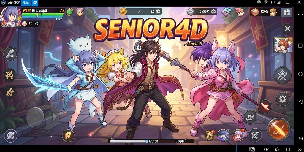 Screenshot utama SENIOR4D menampilkan momen seru dalam gameplay Anime.