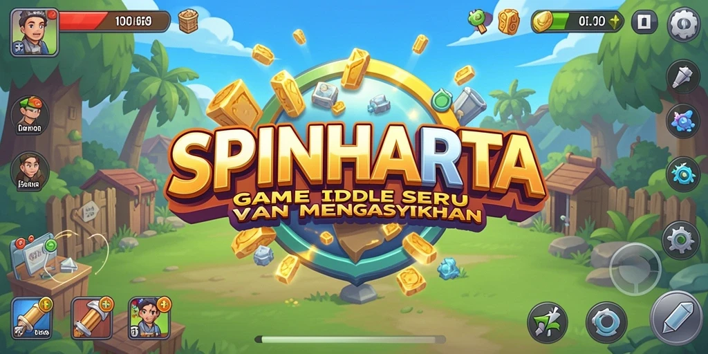 Tampilan gameplay SPINHARTA yang seru dan penuh kesenangan.
