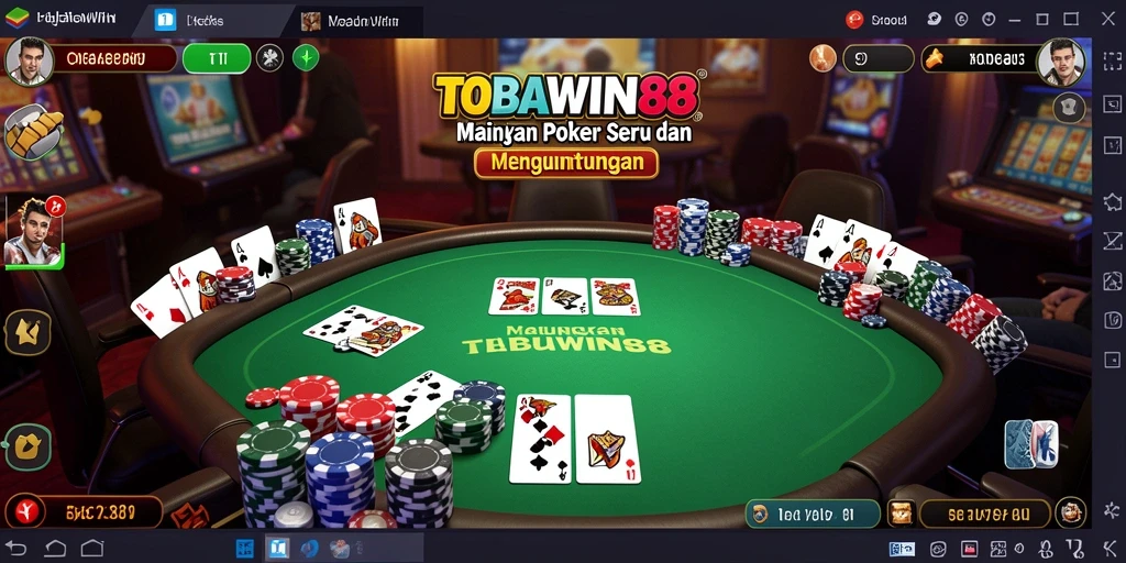 Tampilan menarik dari gameplay Poker TOBAWIN88 yang seru.