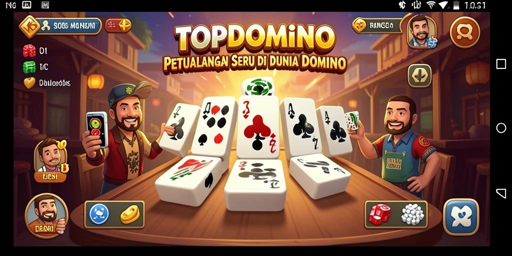Screenshot menunjukkan gameplay menarik dalam <strong>TOPDOMINO</strong> dengan tantangan petualangan.