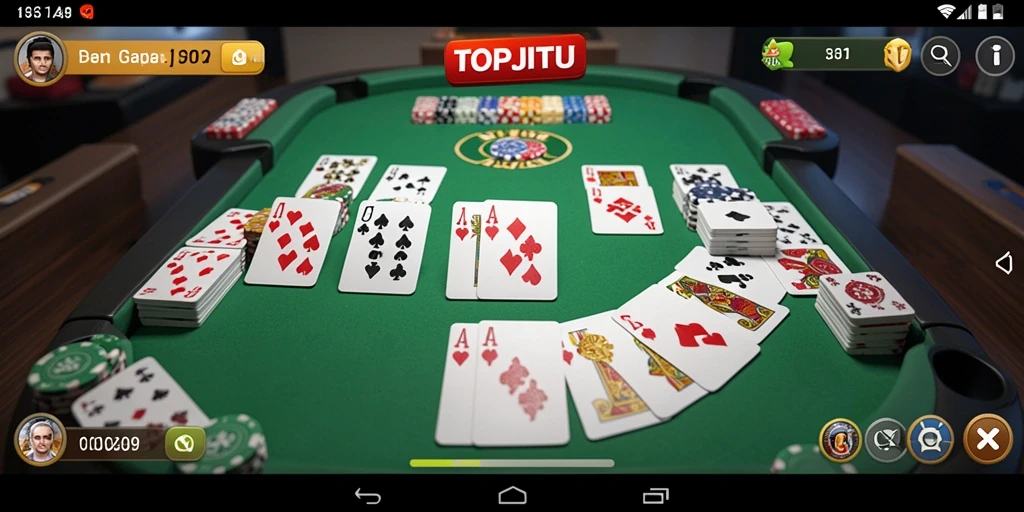 Tampilan menarik dari Gameplay Gaple di TOPJITU.